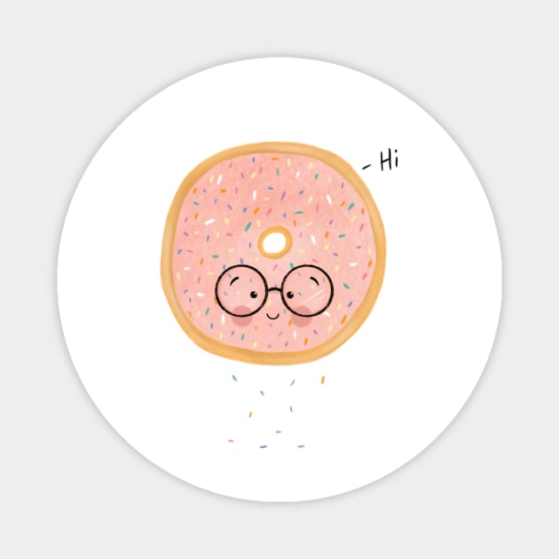 Cute Donut Magnet by The Pretty Pink Studio